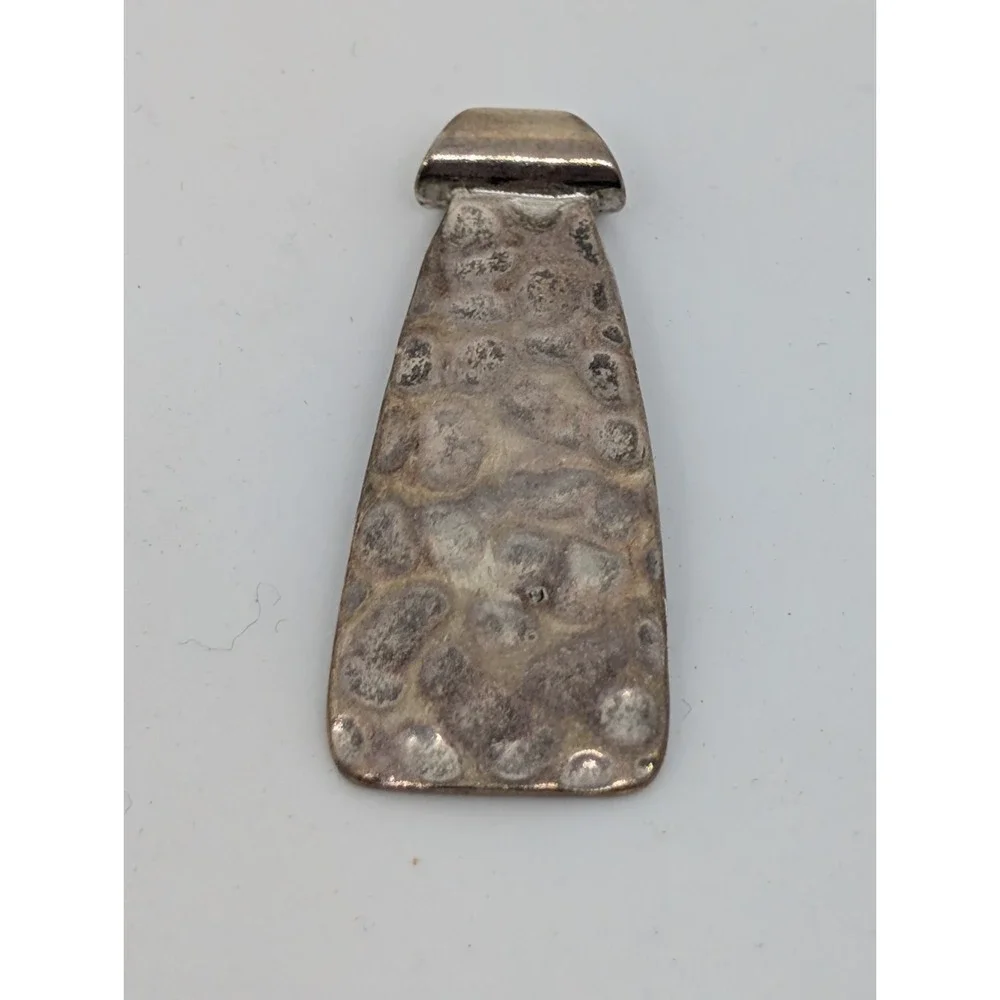 925‎ Retired Sterling Silver Hammered Tie Small Charm Pendant